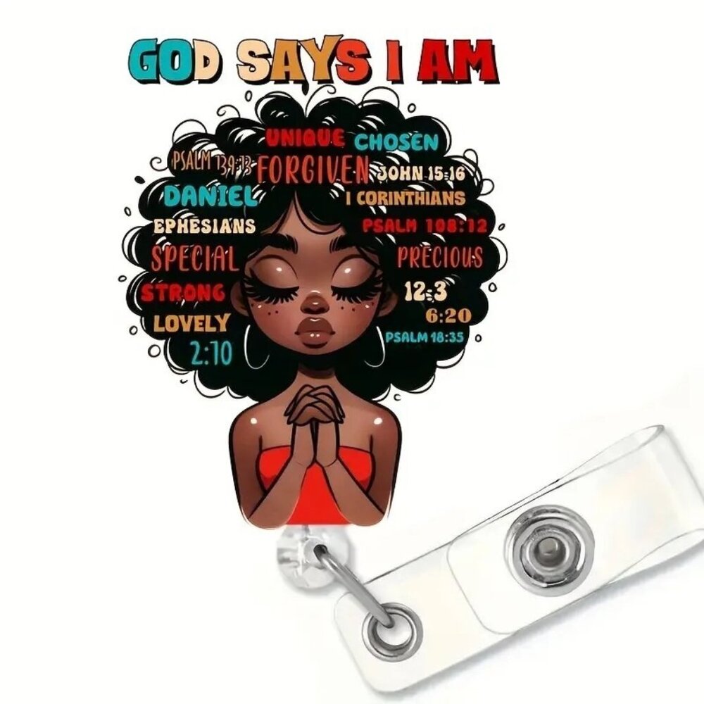 Inspirational Retractable Badge Holder (SKU#0458)